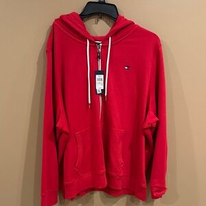 Tommy Hilfiger Classic Red Zip-Up Hoodie
